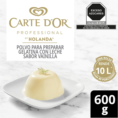 Carte D’Or® Gelatina de Vainilla con Leche - Polvo para preparar gelatina con leche sabor vainilla