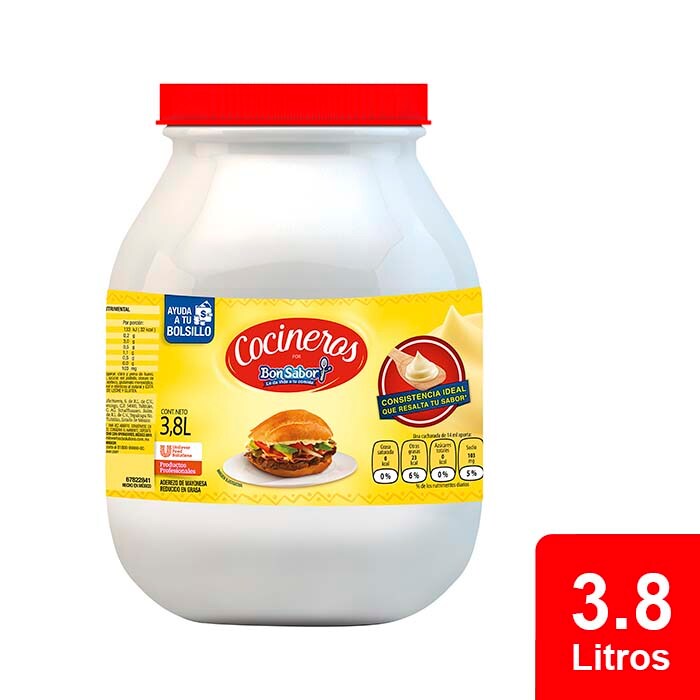 Cocineros Bon Sabor® Aderezo de Mayonesa 3.8 L - Aderezo de Mayonesa Cocineros por Iberia® tiene un gran sabor y no remoja el pan.