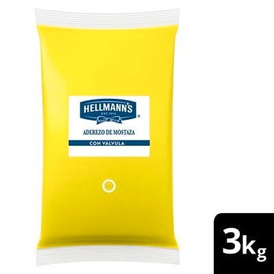 Hellmann’s® Aderezo de Mostaza 3 Kg Bolsa con Válvula