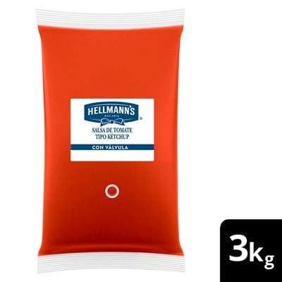 Hellmann’s® Salsa de Tomate Tipo Ketchup 3 Kg Bolsa con Válvula - Busco ingredientes rentables, fáciles de usar y almacenar, que den gran sabor y consistencia a mis platillos.