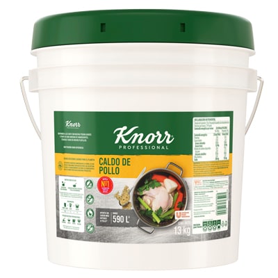 Knorr® Professional Caldo de Pollo 13 Kg - Knorr® Professional Caldo de Pollo 13 kg, receta con hierbas y especias seleccionadas e inigualable sabor a pollo.