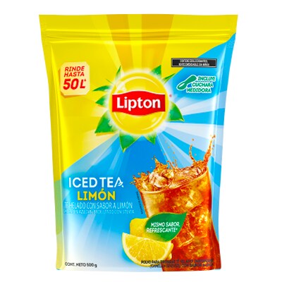 LIPTON ® ICED TEA LIMON BDJ 12x500gr - Polvo para preparar té helado instantáneo (camellia sinensis) con sabor a limón