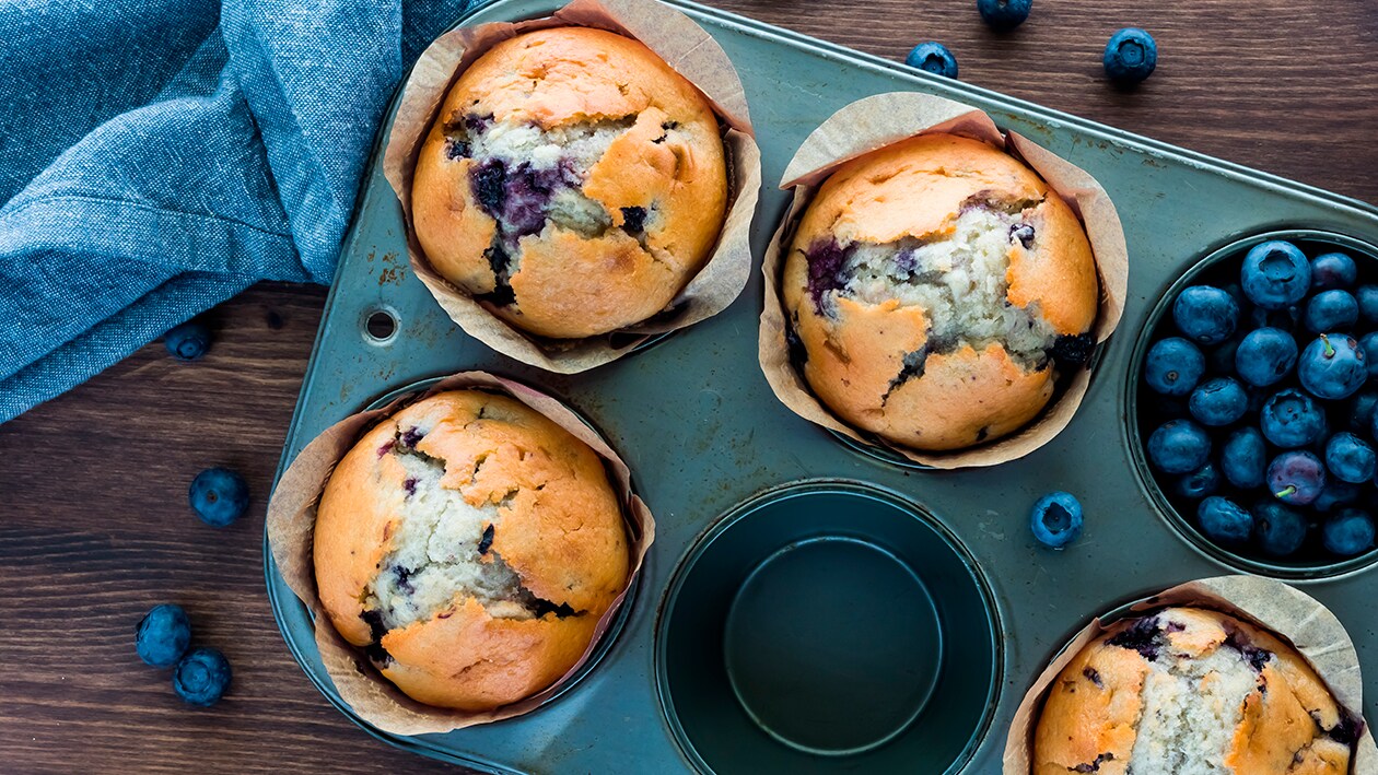 Muffins con blue berries Muffins con blue berries