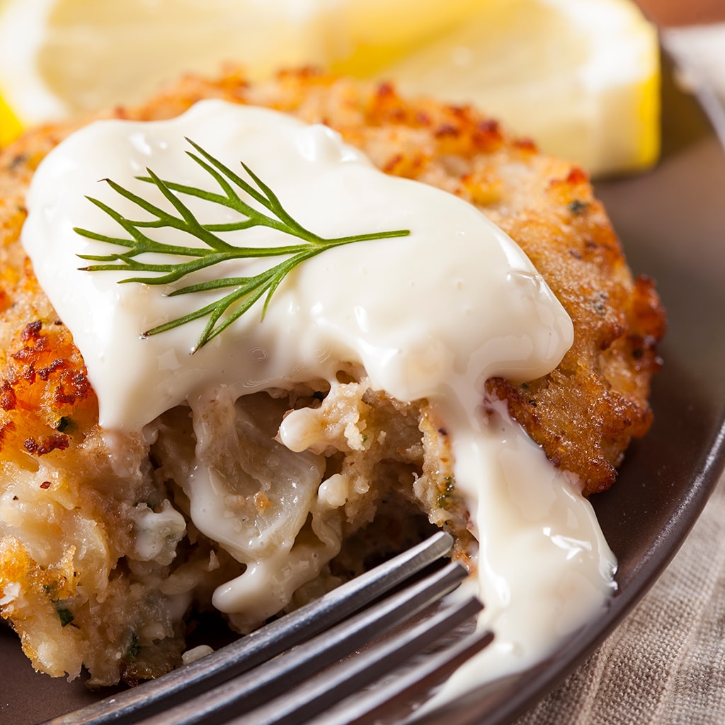 Crabcake con salsa tártara