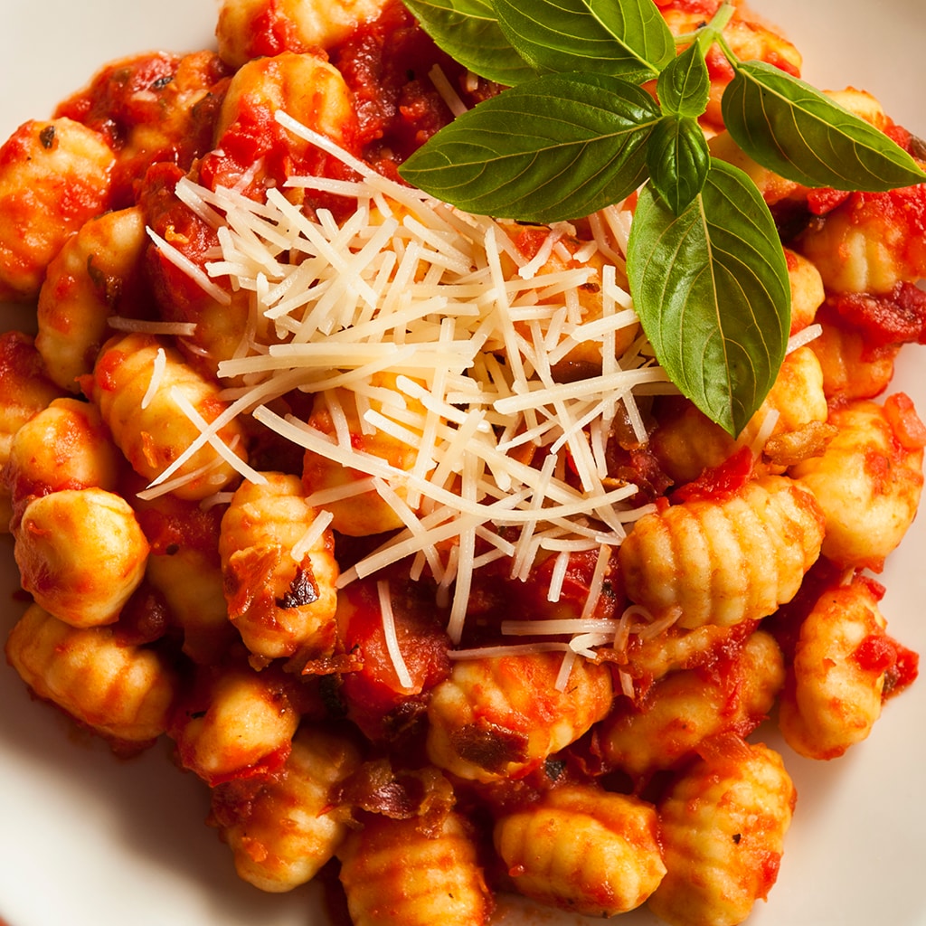 Gnocchis de papa con salsa de arrabiata Gnocchis de papa con salsa de arrabiata