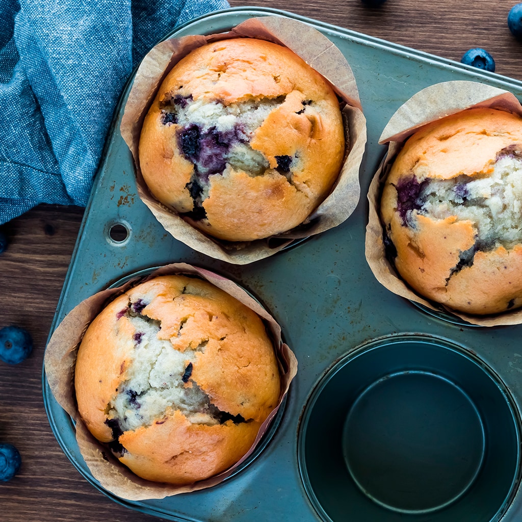 Muffins con blue berries Muffins con blue berries