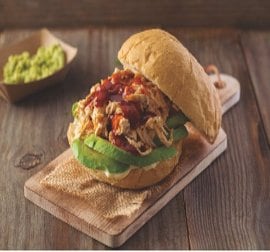 Brioche de pollo en salsa arrabiata		