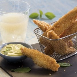 Dedos de Pollo con Aderezo de Albahaca Dedos de Pollo con Aderezo de Albahaca