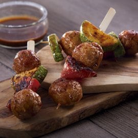Kebab Brocheta en Salsa Agridulce Kebab Brocheta en Salsa Agridulce