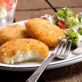 Tortitas de Papa con Requesón Tortitas de Papa con Requesón