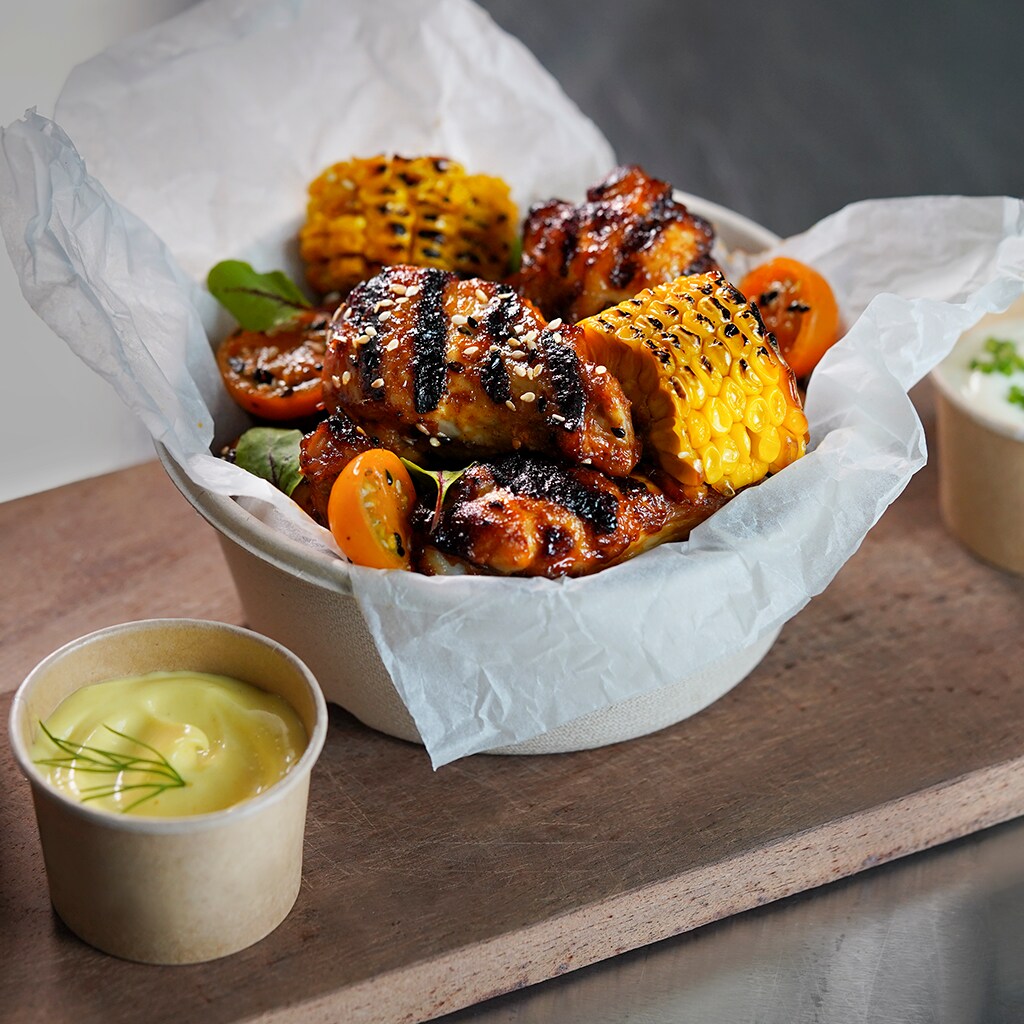 Alitas de pollo orientales a la parrilla Alitas de pollo orientales a la parrilla