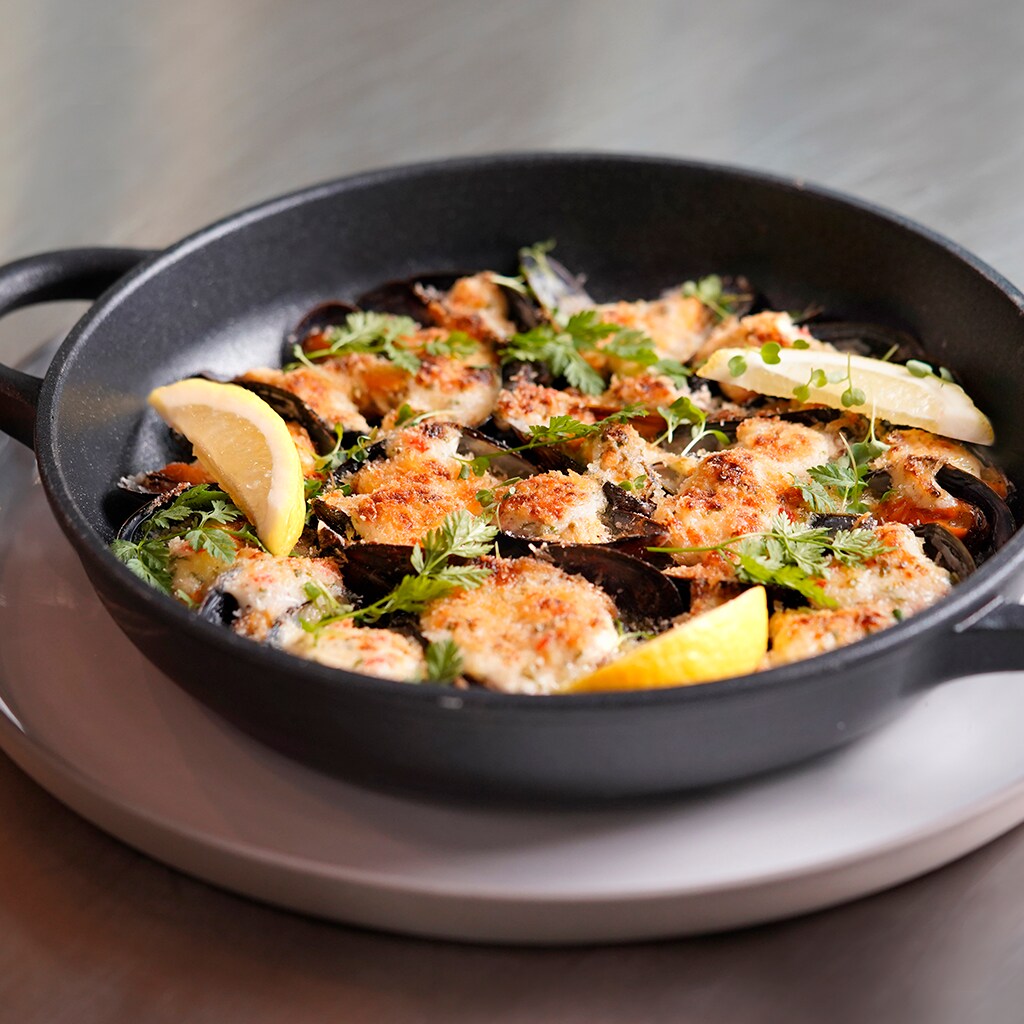 Mejillones gratinados Mejillones gratinados