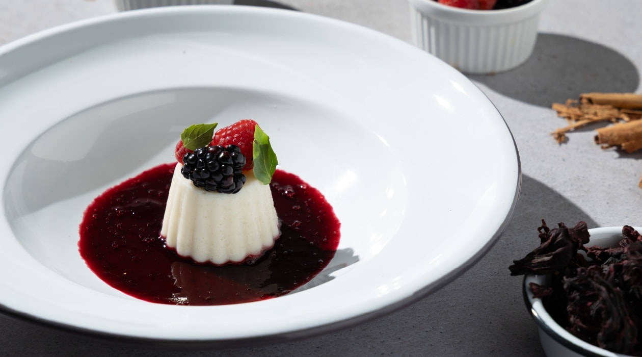 Gelatina de horchata y salsa de jamaica – - Receta