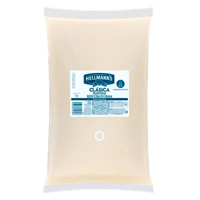 Hellmann’s® Mayonesa Clásica 3 Kg Bolsa con Válvula - La triada de aderezos Hellmann’s® con válvula, en presentación de 3 kg, ahorra espacio, es ideal para trasvasar a dispensadores o mamilas y tiene la consistencia perfecta para mezclar con otros ingredientes o usar como topping