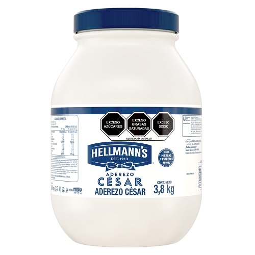 Hellmann's®  Aderezo Cesar Economy 3,8 Kg - Hellmann's® Aderezo César es ideal para ensaladas sándwiches y dips. Con hierbas y especias. PARA PROFESIONALES
