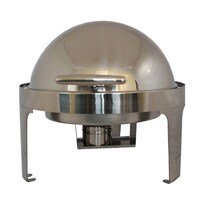 Steel King 6.5l Round Rolltop CHafing Dish Steel King 6.5l Round Rolltop CHafing Dish