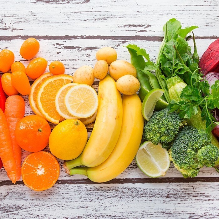 Los colores de los alimentos.