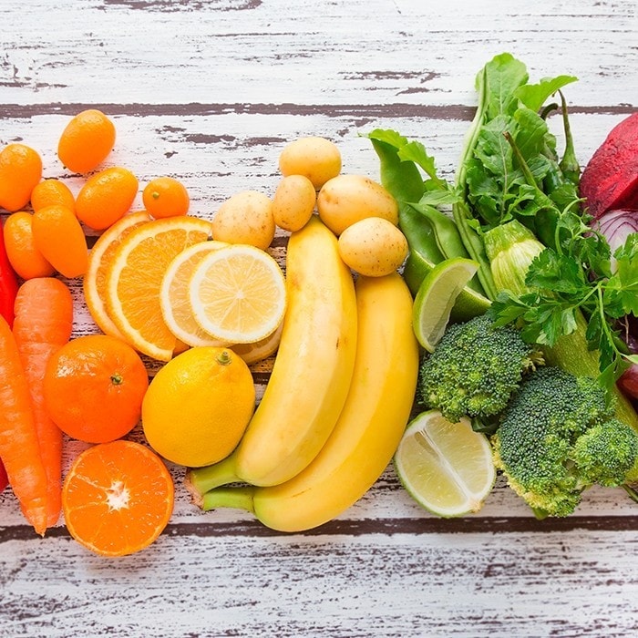 Los colores de los alimentos.