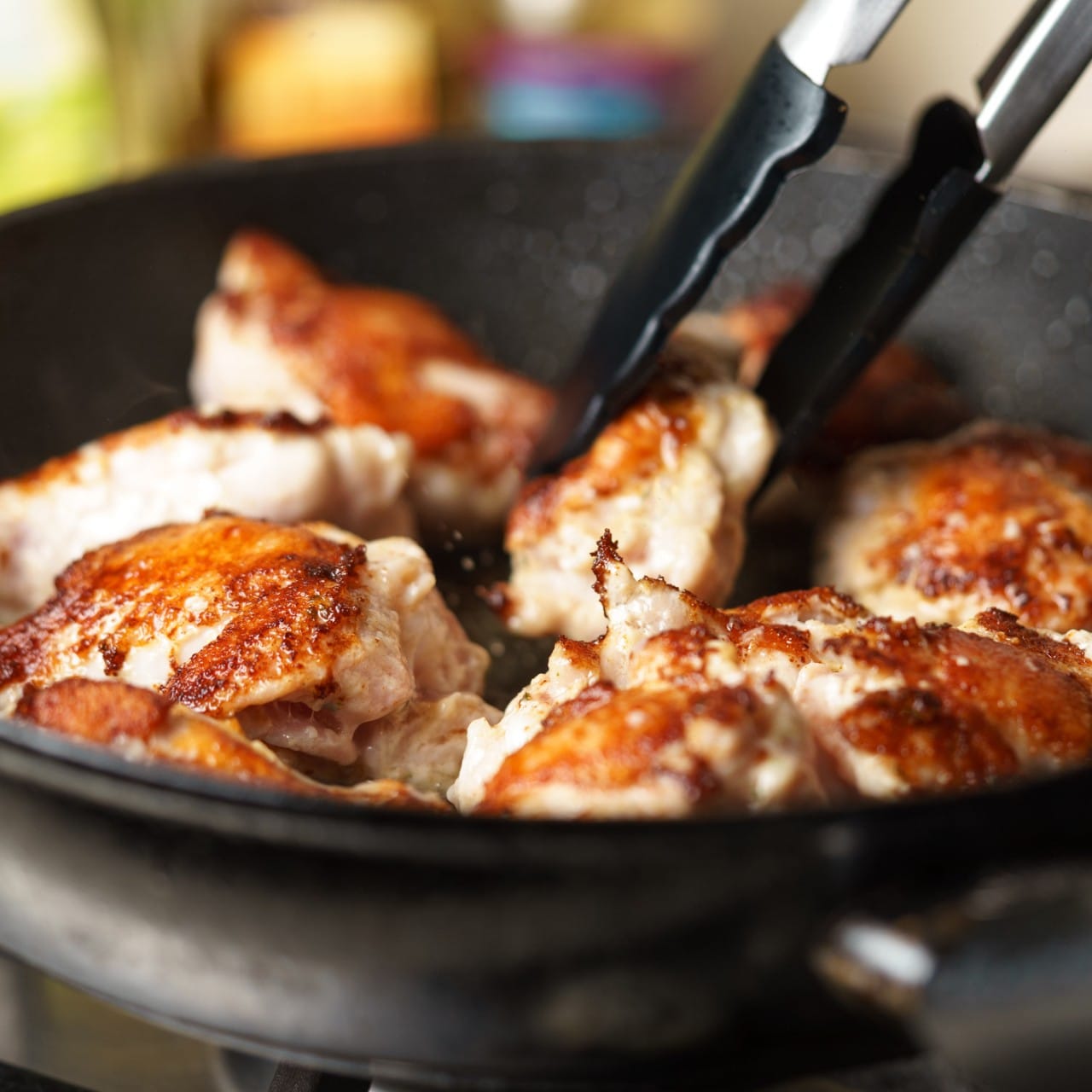 marinated Fried Chicken Cooking in an pan