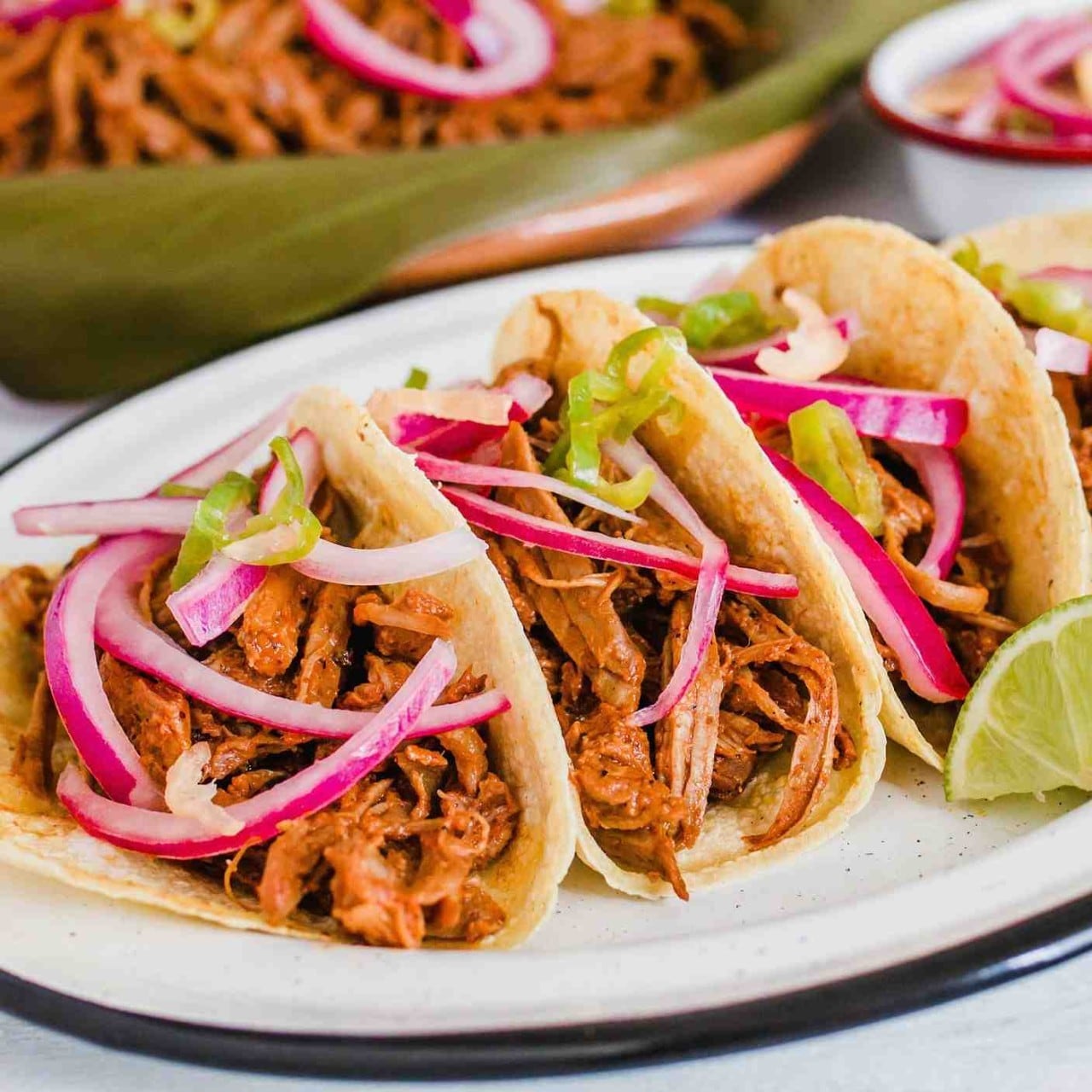 Tacos de cochinita pibil. Tacos de cochinita pibil.