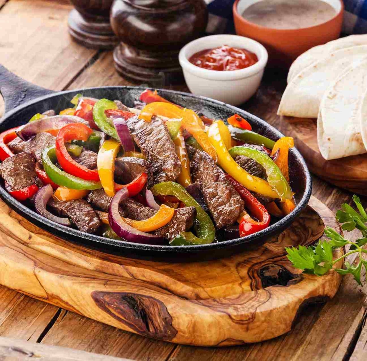 Fajitas estilo tex-mex. Fajitas estilo tex-mex.