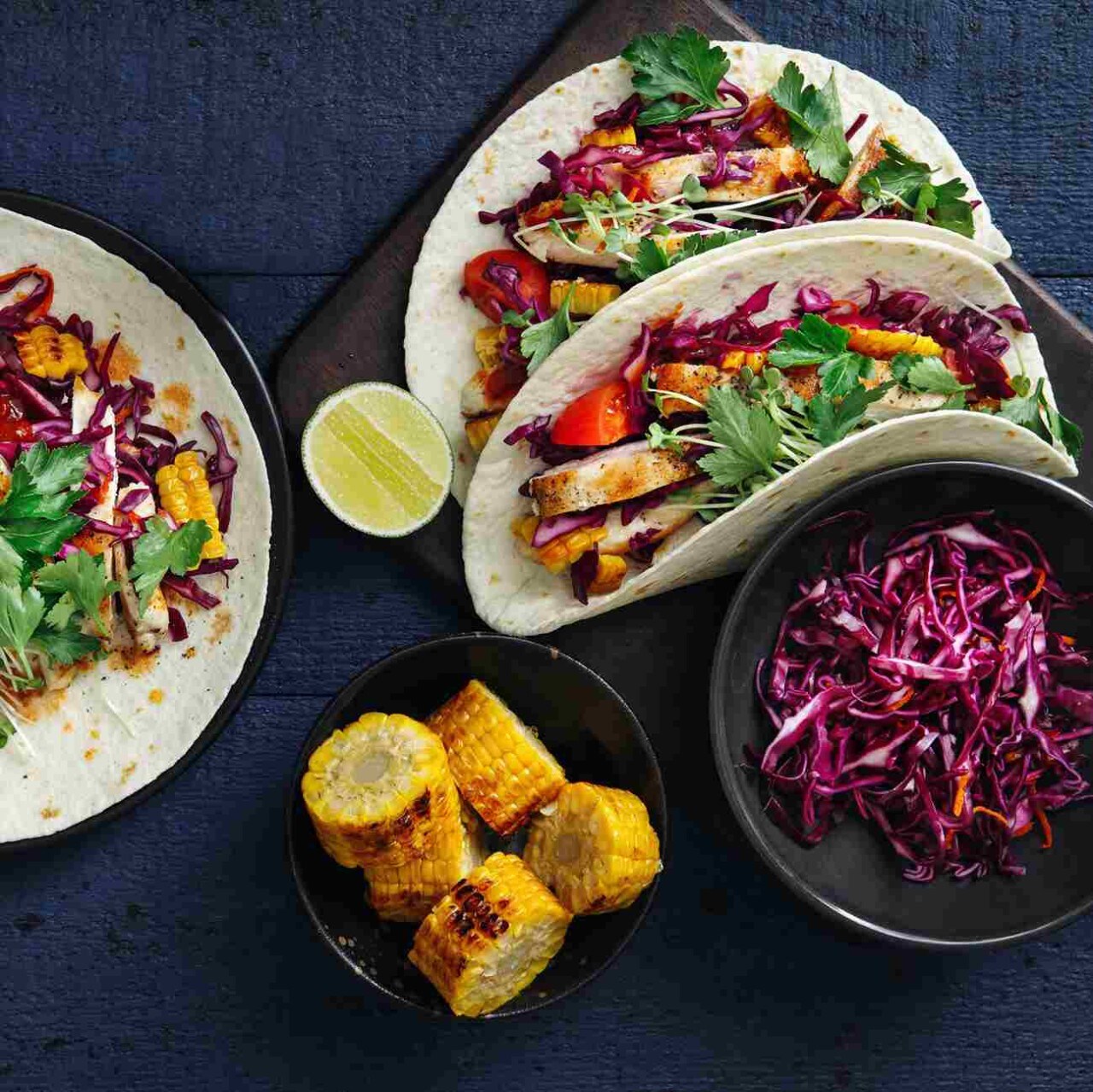 Tacos de pollo a la parrilla. Tacos de pollo a la parrilla.