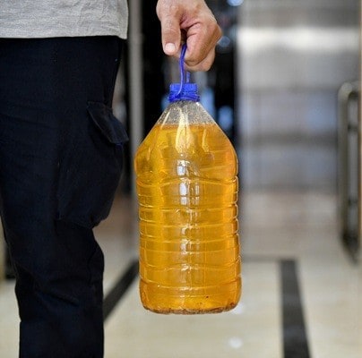 waste vegetable oil recycling , recycling and importance of water concept